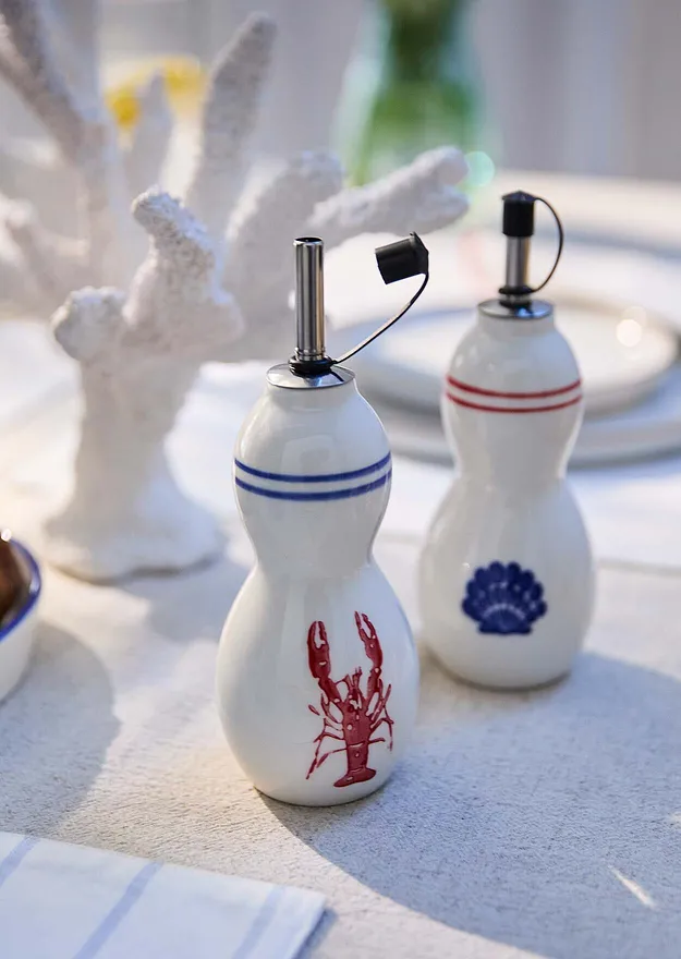 Hem - Olja och vinäger- flaska (set med 2 delar) - vit