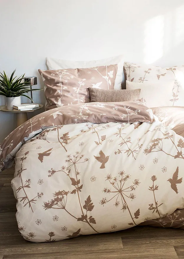 Hem - Vändbart bäddset av linon - beige/vit