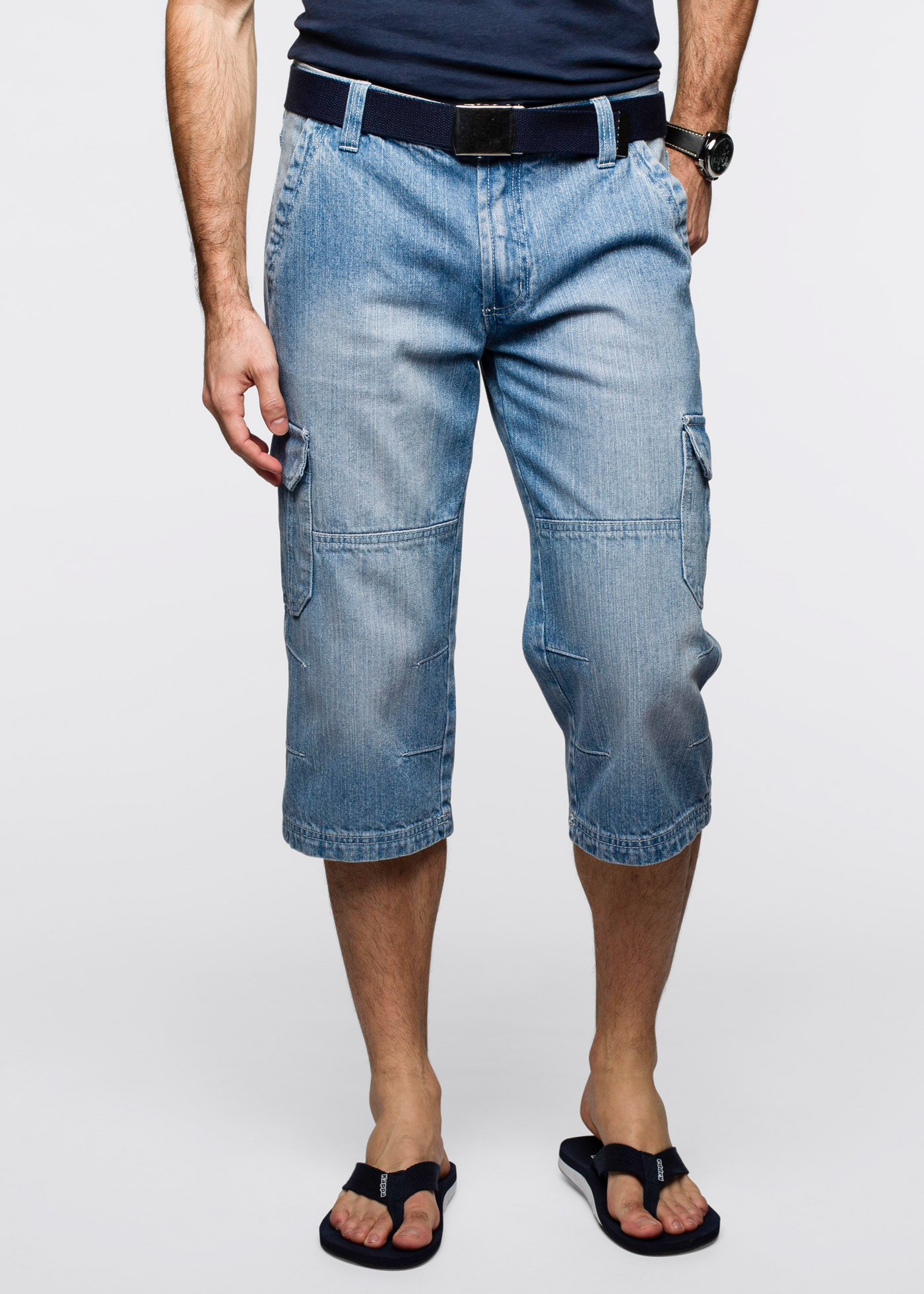 3/4-jeans, Regular Fit, John Baner JEANSWEAR, ljusblå