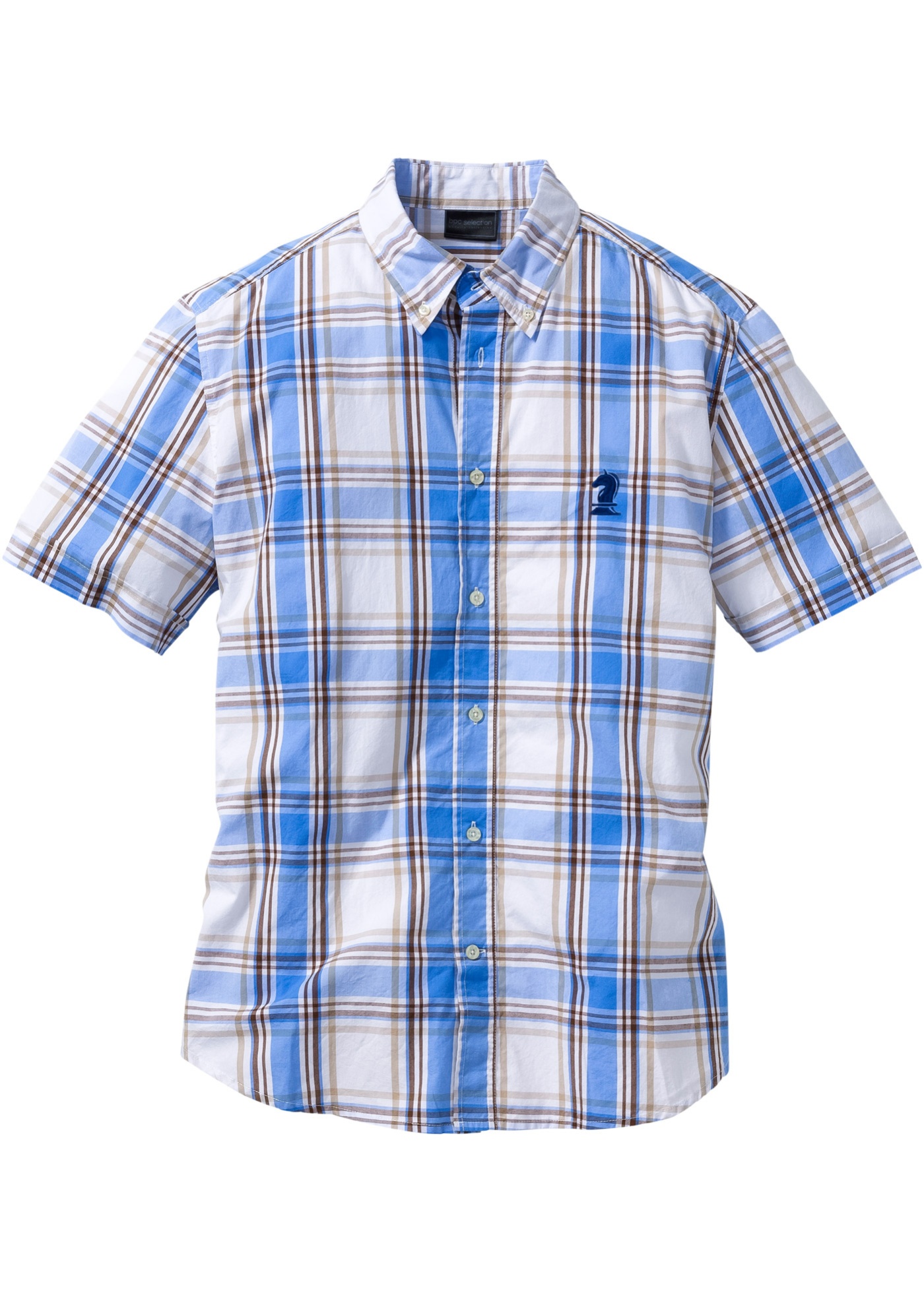 Rutig skjorta, bpc selection, mellanblå/vit, rutig