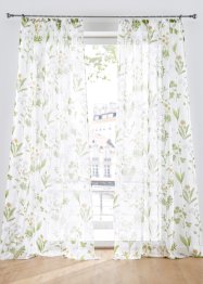 Gardin med blommönster i återvunnen polyester (1-pack), bpc living bonprix collection