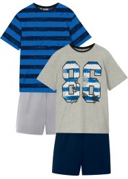 Bonprix Pyjamasset med T-shirt och shorts för pojkar (2-pack), bpc bonprix collection