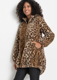 Leopardmönstrad kappa i fuskpäls, BODYFLIRT boutique