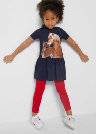 Jerseyklänning + leggings för barn (2 delar), ekologisk bomull, bpc bonprix collection