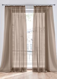 Enfärgade gardiner i återvunnen polyester (2-pack), bpc living bonprix collection