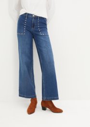 Jeans med nitar, medelhög midja och vida ben, John Baner JEANSWEAR