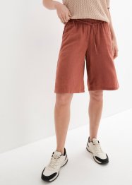 Ledigt skurna långa shorts i linne, bpc bonprix collection
