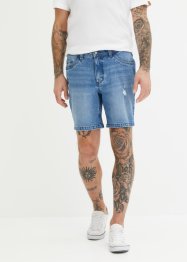 Långa stretchiga jeansshorts, Regular Fit, John Baner JEANSWEAR
