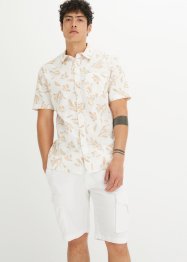 Kortärmad skjorta med linneandel, bpc bonprix collection