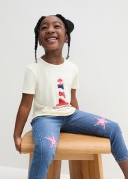 Bonprix T-shirt för barn med vändbara paljetter i ekologisk bomull, bpc bonprix collection