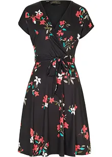 Jerseyklänning med omlottlook, bonprix Jerseyklänning med omlottlook, bonprix