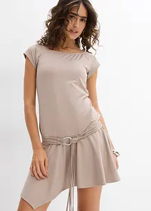 Trikåklänning med skärpdetalj, bonprix Trikåklänning med skärpdetalj, bonprix