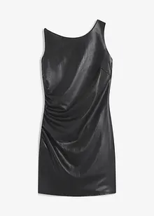 Miniklänning med bara axlar, i skinnimitation, bonprix Miniklänning med bara axlar, i skinnimitation, bonprix