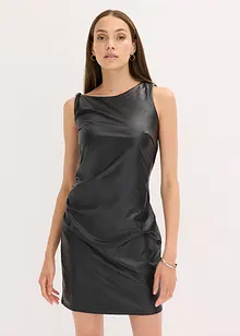Miniklänning med bara axlar, i skinnimitation, bonprix Miniklänning med bara axlar, i skinnimitation, bonprix