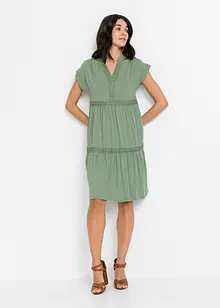 Tunikaklänning med spets i mjuk viskosmix, bonprix Tunikaklänning med spets i mjuk viskosmix, bonprix