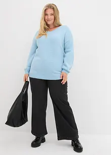 Mjuk, finstickad tröja med ballongärmar, bonprix Mjuk, finstickad tröja med ballongärmar, bonprix