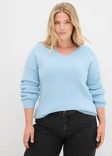 Mjuk, finstickad tröja med ballongärmar, bonprix Mjuk, finstickad tröja med ballongärmar, bonprix