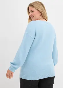 Mjuk, finstickad tröja med ballongärmar, bonprix Mjuk, finstickad tröja med ballongärmar, bonprix