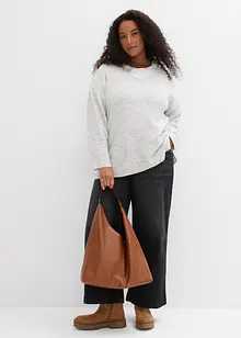 Lång oversizetröja med sidslitsar, bonprix Lång oversizetröja med sidslitsar, bonprix