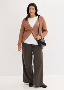 Ribbstickad tröja i böljande viskosmix, bonprix Ribbstickad tröja i böljande viskosmix, bonprix