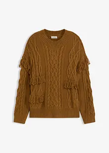 Oversizetröja med fransar, bonprix Oversizetröja med fransar, bonprix