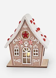 Prydnadsföremål i form av ett pepparkakshus med LED-belysning, bonprix Prydnadsföremål i form av ett pepparkakshus med LED-belysning, bonprix