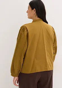 Bomullsblus med spetsdetaljer, bonprix Bomullsblus med spetsdetaljer, bonprix