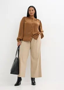 Satinblus med spetsband, bonprix Satinblus med spetsband, bonprix