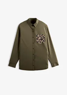 Oversize-skjorta med kontrasterande ficka, bonprix Oversize-skjorta med kontrasterande ficka, bonprix