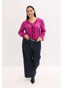 Blus med volanger, bonprix Blus med volanger, bonprix