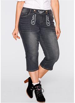 Folkdräktsinspirerade jeans med broderi, 3/4-längd, bpc bonprix collection Folkdräktsinspirerade jeans med broderi, 3/4-längd, bpc bonprix collection