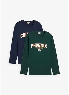 Långärmad tröja av ekologisk bomull (2-pack), bonprix Långärmad tröja av ekologisk bomull (2-pack), bonprix