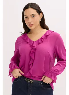 Blus med volanger, bonprix Blus med volanger, bonprix