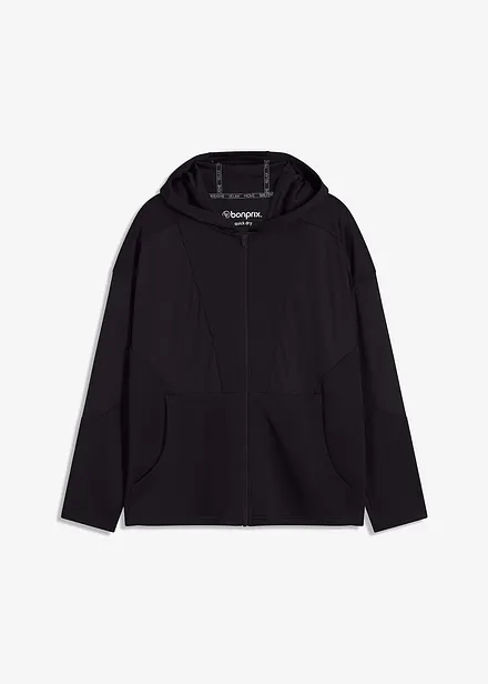 Funktionssportjacka med mesh, oversized