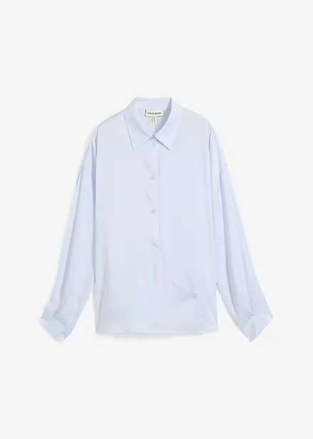 Skjortblus i följsam satin