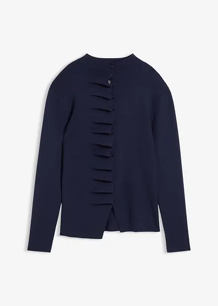 Finstickad cardigan av mjuk viskosmix