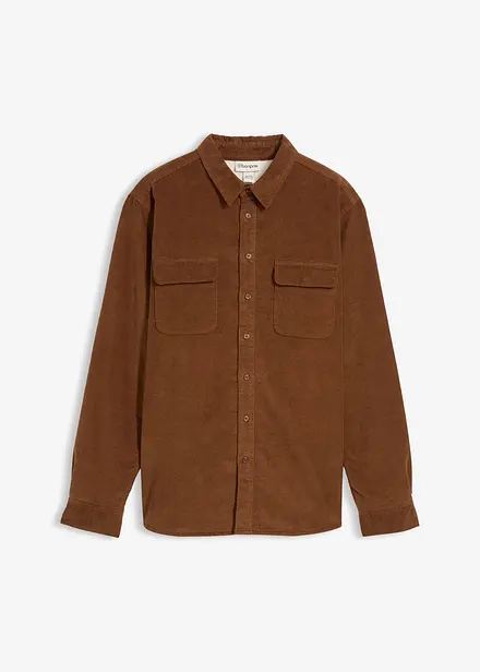 Manchesterskjorta med stretch och fleecefoder