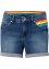 Pride-jeansshorts med flaggor, RAINBOW