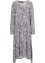 Mönstrad mellanlång trikåklänning i jersey med flikar i nederkanten, bpc bonprix collection