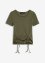 Ribbstickad T-shirt med ekologisk bomull, RAINBOW
