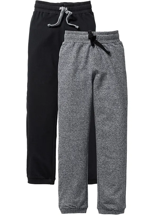 Joggingbyxa med bomull för barn (2-pack), bonprix