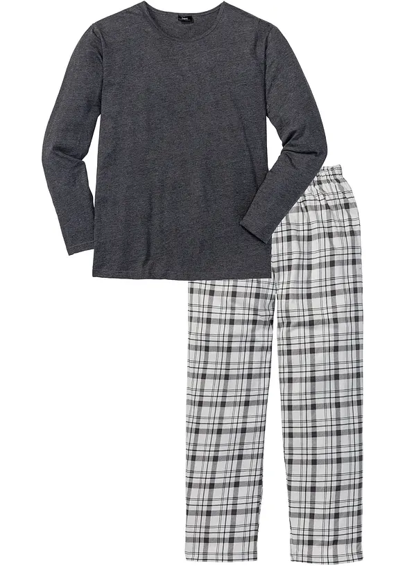 Långärmad pyjamas i bomullsmix, bonprix