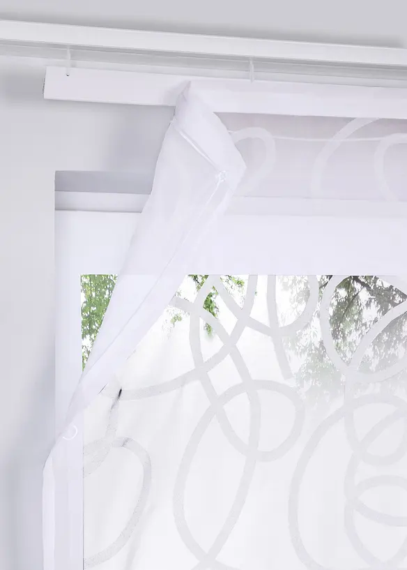 Transparent mönstrad hissgardin i återvunnen polyester, bonprix