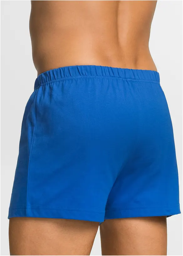 Ledigt skurna jerseyboxershorts i bomull (3-pack), bonprix