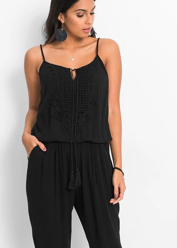 Jumpsuit i viskosmaterial med struktur, bonprix