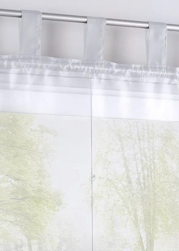 Enfärgad, transparent hissgardin, bonprix