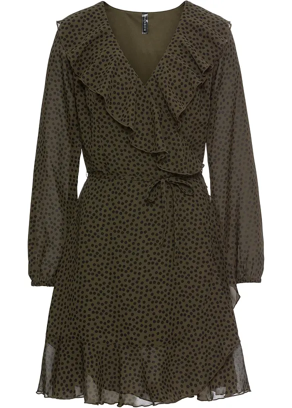 Miniklänning med omlottlook, bonprix
