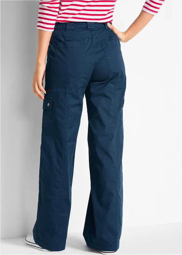Cargojeans i bomull, Mid Waist, bonprix