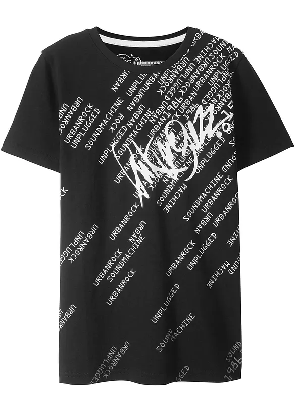 T-shirt för barn i ren bomull, Slim Fit, bonprix