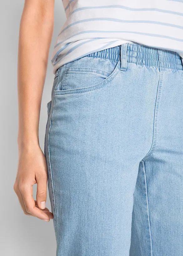 Jeans med bekväm medelhög midja (2-pack), raka ben, bonprix